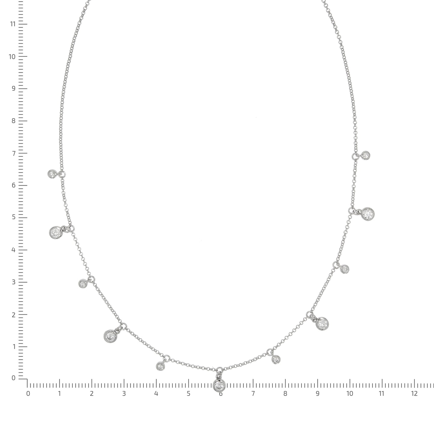 Halskette Ankerkette 925/- Sterling Silber rhodiniert 45,0cm Zirkonia