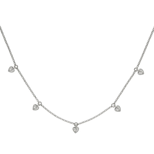 Halskette Ankerkette 925/- Sterling Silber rhodiniert 45cm Zirkonia