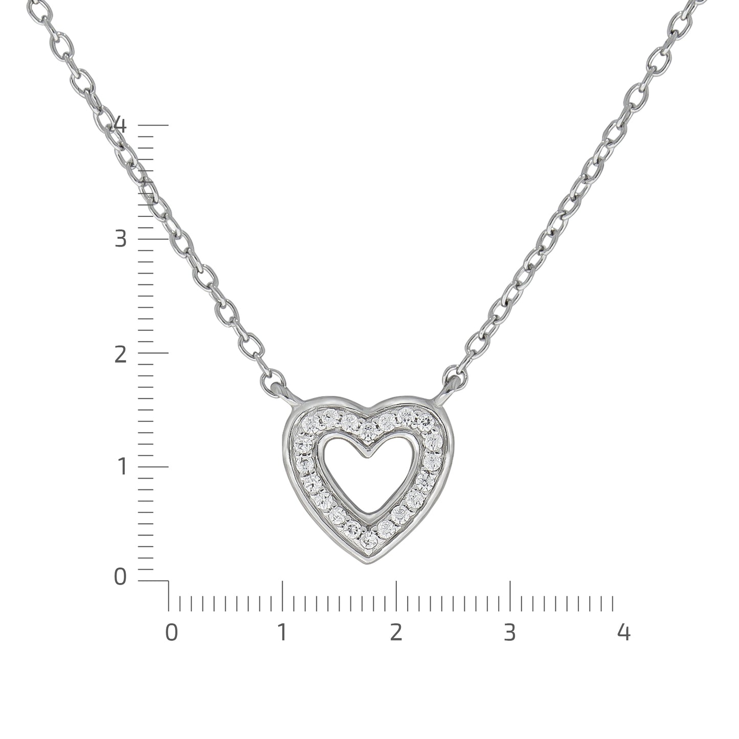 Halskette Ankerkette 925/- Sterling Silber rhodiniert 47,0cm Zirkonia