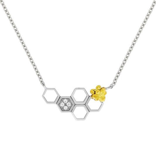 Halskette Ankerkette 925/- Sterling Silber rhodiniert 45,0cm Zirkonia