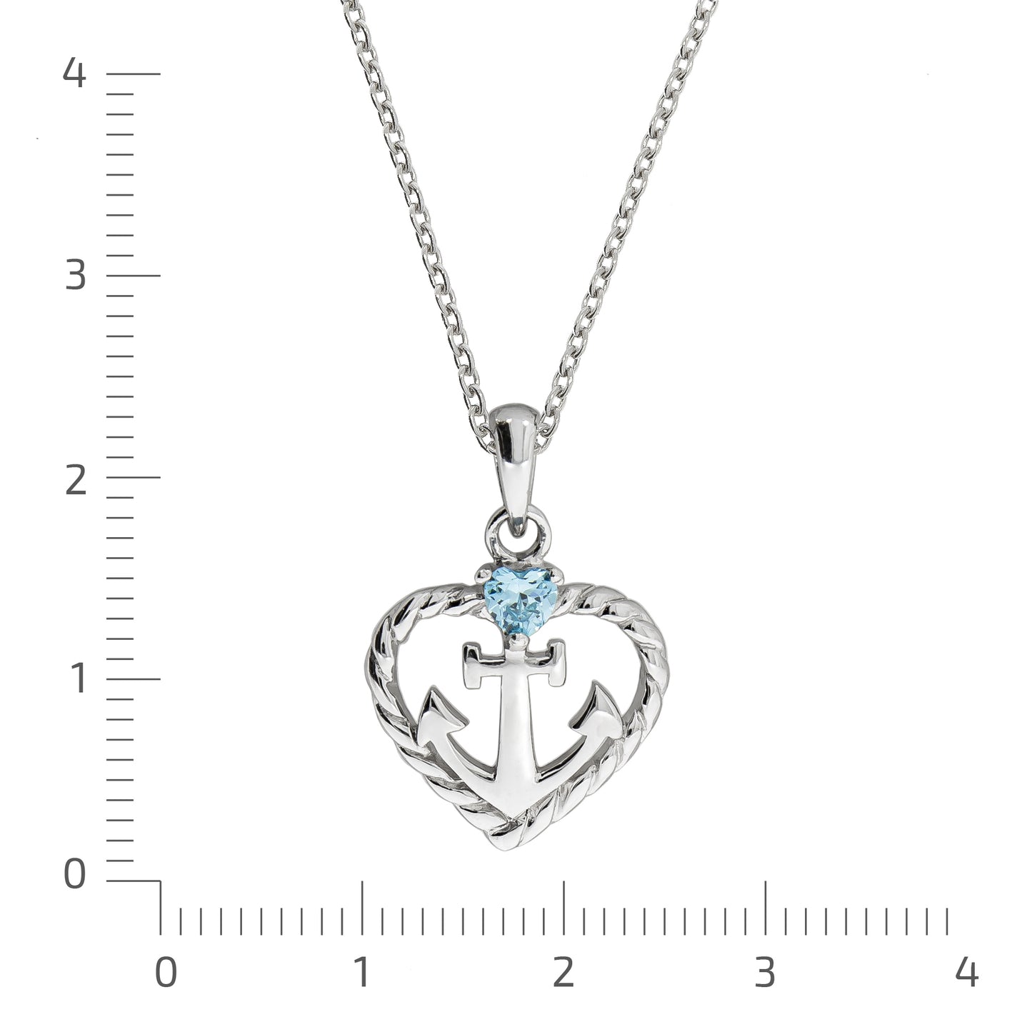 Halskette Ankerkette 925/- Sterling Silber rhodiniert 45cm Zirkonia