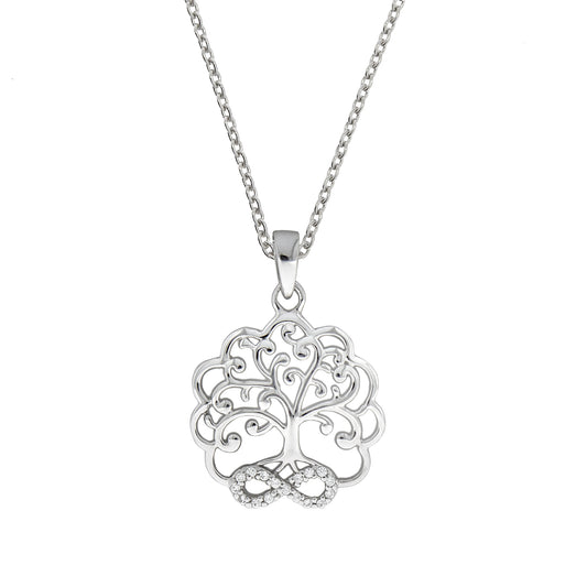 Halskette Ankerkette 925/- Sterling Silber rhodiniert 45cm Zirkonia