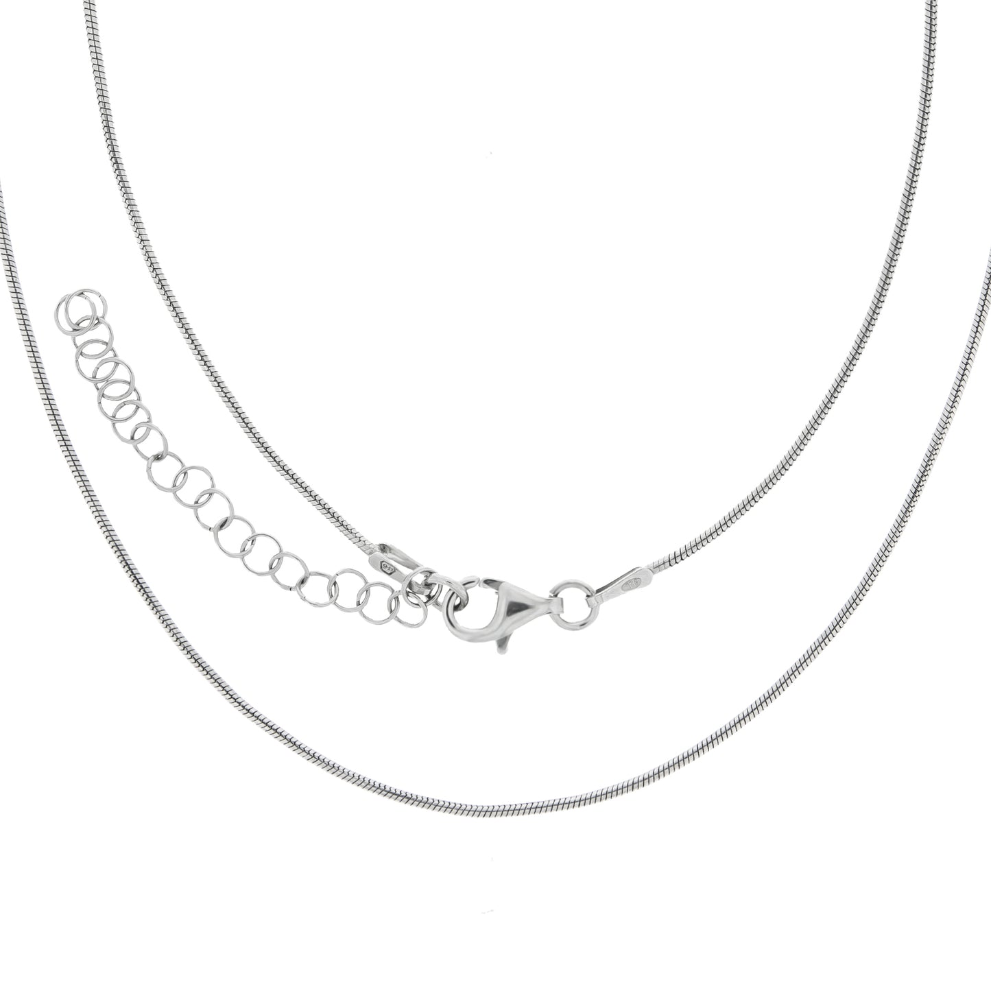 Anhänger mit Kette Schlangenkette 925/- Sterling Silber rhodiniert 47,0cm Zirkonia