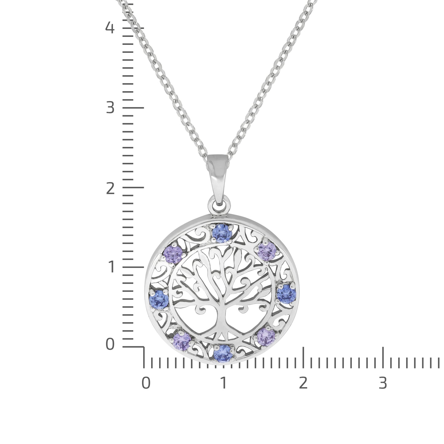 Halskette Ankerkette 925/- Sterling Silber rhodiniert 45,0cm Zirkonia