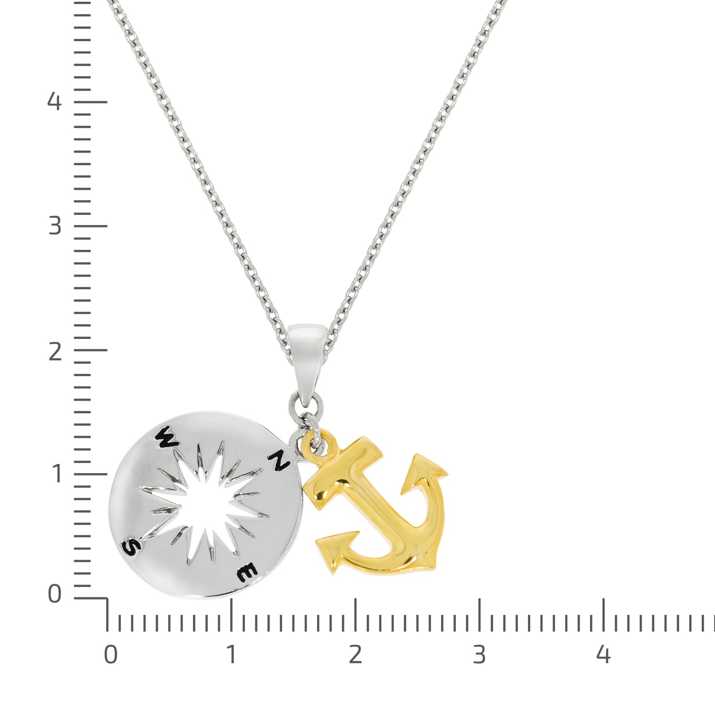 Halskette Ankerkette 925/- Sterling Silber vergoldet (teil) 45,0cm ohne