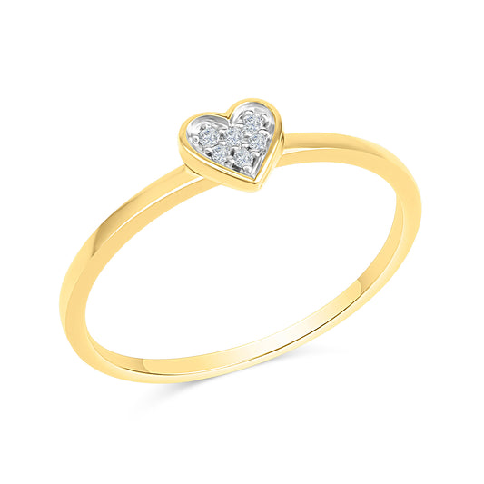 Ring 585/- Gold rhodiniert (teil) Brillant 0,025ct.