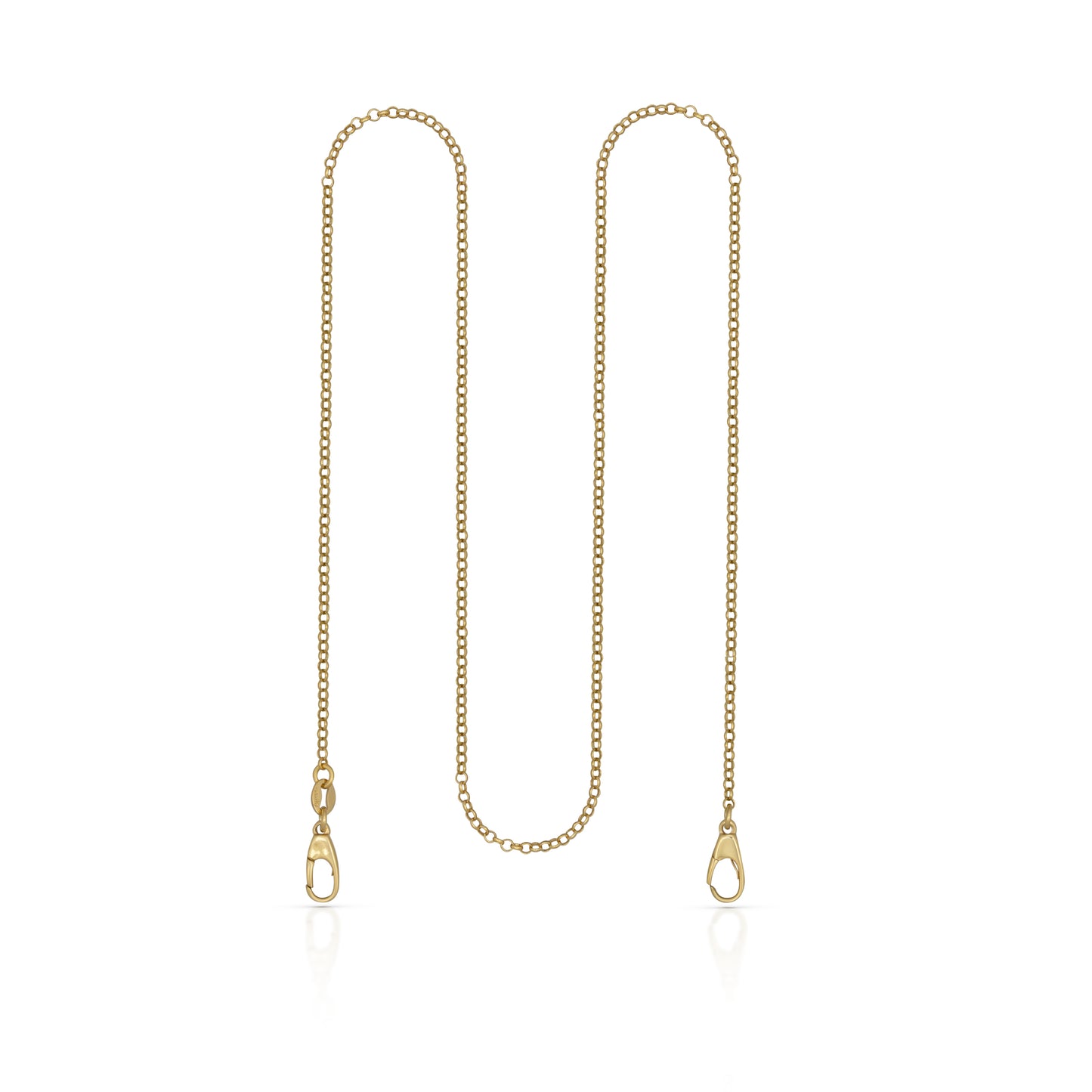 Maskenkette Erbskette 925/- Sterling Silber vergoldet 50cm