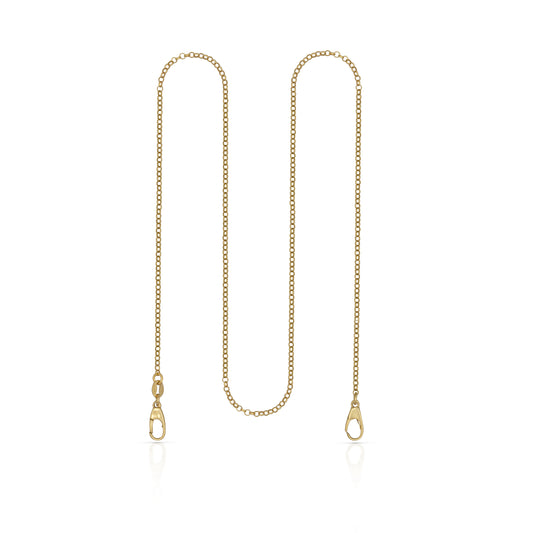 Maskenkette Erbskette 925/- Sterling Silber vergoldet 50cm