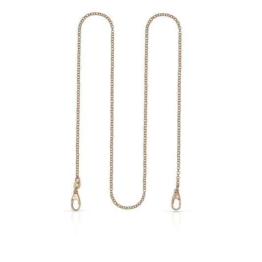 Maskenkette Erbskette 925/- Sterling Silber rotvergoldet 50cm