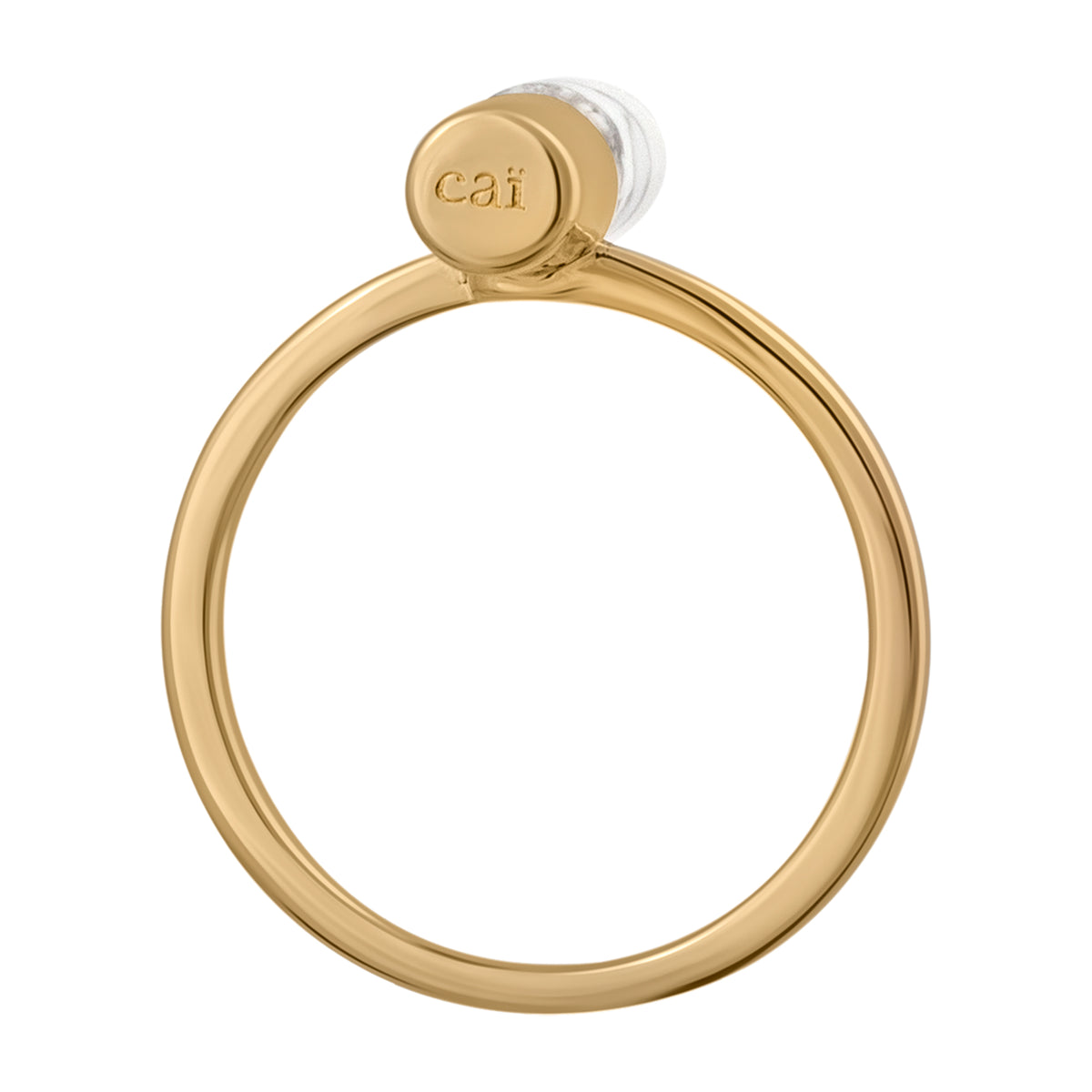 cai Ring 925/- Sterling Silber vergoldet Howlith