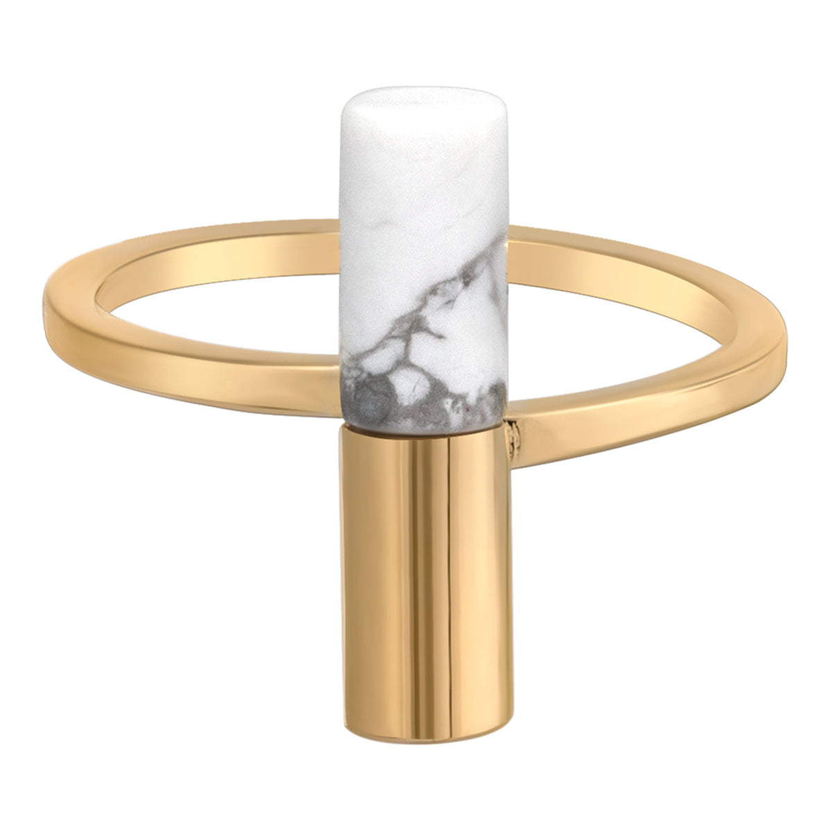 cai Ring 925/- Sterling Silber vergoldet Howlith