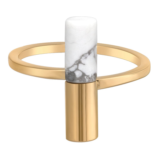 cai Ring 925/- Sterling Silber vergoldet Howlith