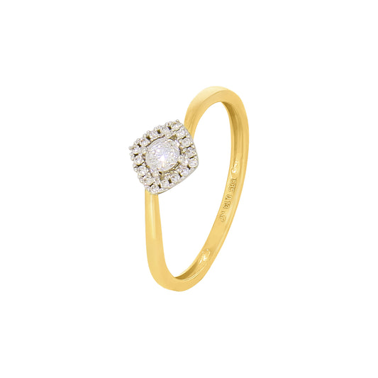 Ring 585/- Gold rhodiniert (teil) Brillant 0,13ct.