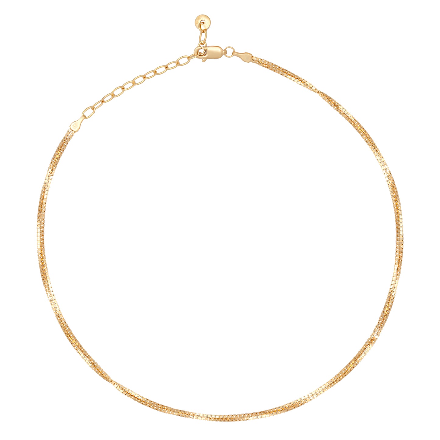 cai Collier Choker Venezianerkette 925/- Sterling Silber vergoldet 37cm ohne Stein