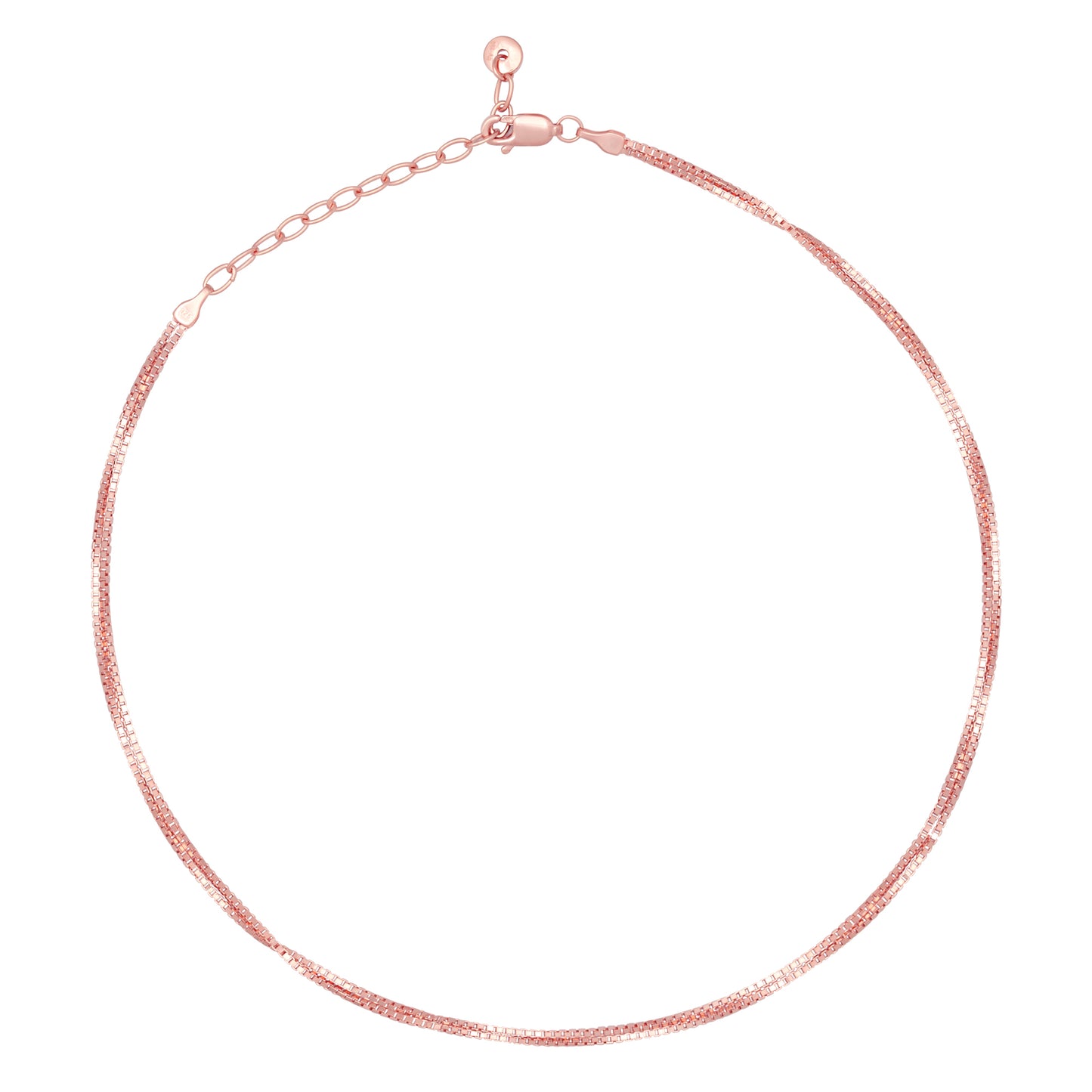 cai Collier Choker Venezianerkette 925/- Sterling Silber rotvergoldet 37cm ohne Stein
