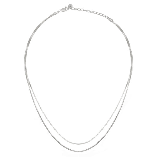 cai Collier Venezianerkette 925/- Sterling Silber rhodiniert 45cm ohne Stein