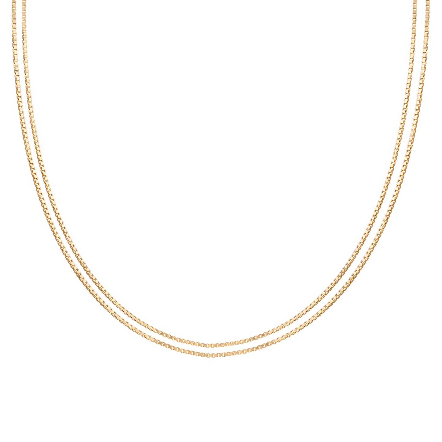 cai Collier Venezianerkette 925/- Sterling Silber vergoldet 45cm ohne Stein
