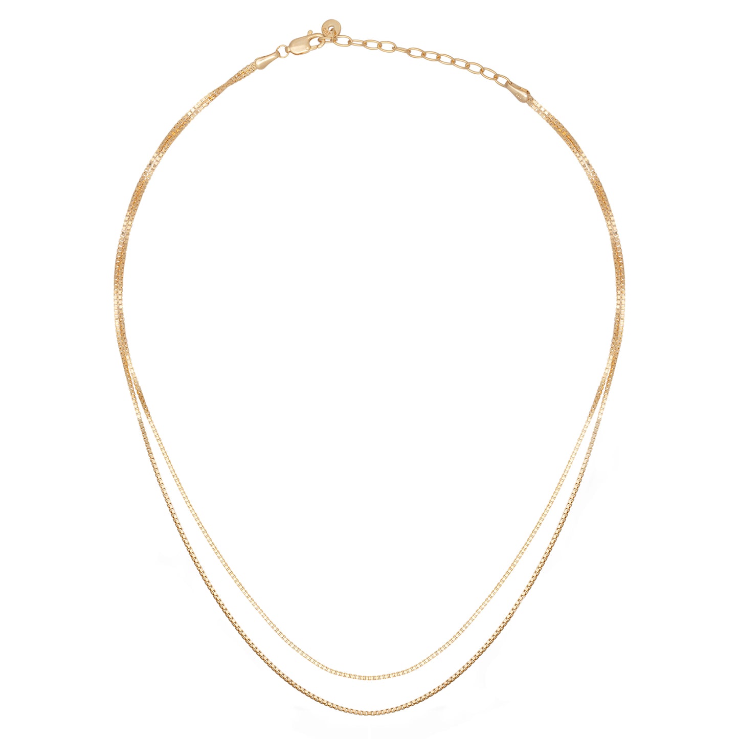 cai Collier Venezianerkette 925/- Sterling Silber vergoldet 45cm ohne Stein