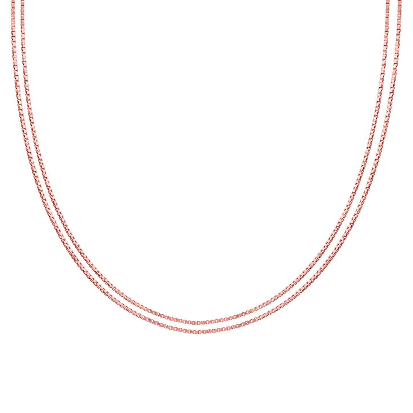 cai Collier Venezianerkette 925/- Sterling Silber rotvergoldet 45cm ohne Stein