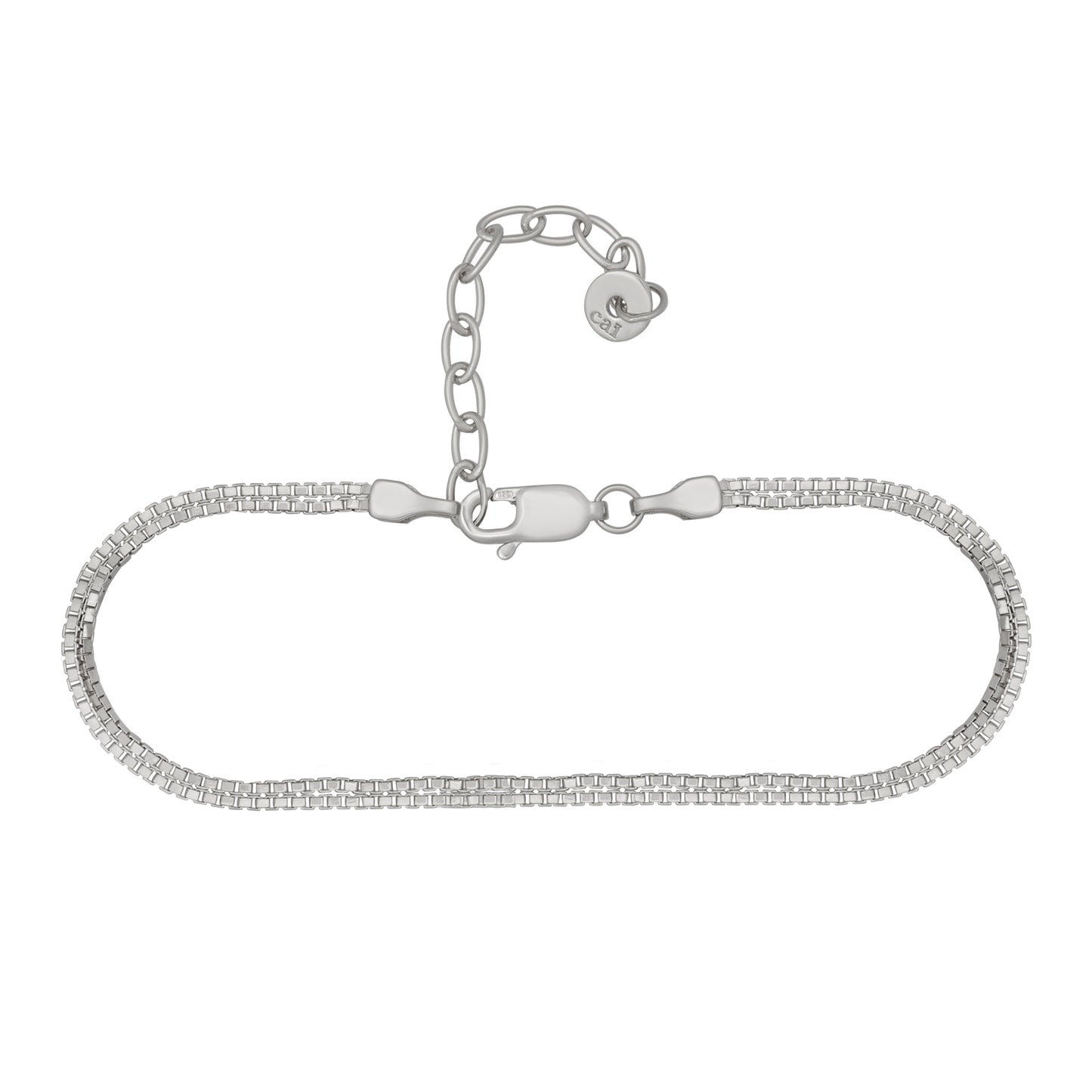 cai Fußkette Venezianerkette 925/- Sterling Silber rhodiniert 25,0cm ohne
