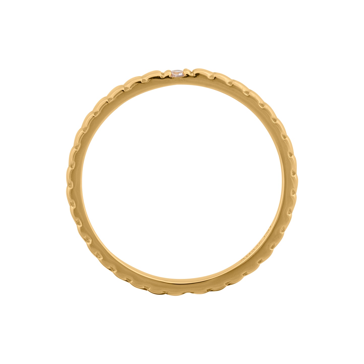 cai Ring 925/- Sterling Silber vergoldet Zirkonia