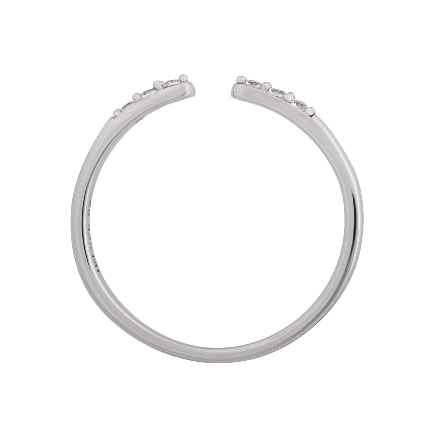 cai Ring 925/- Sterling Silber rhodiniert Zirkonia