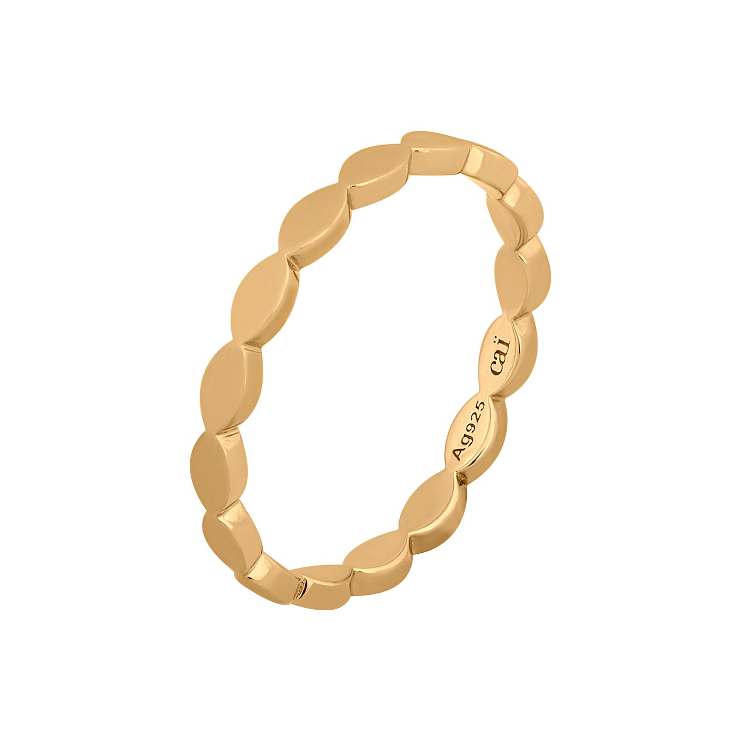 cai Ring 925/- Sterling Silber vergoldet ohne Stein