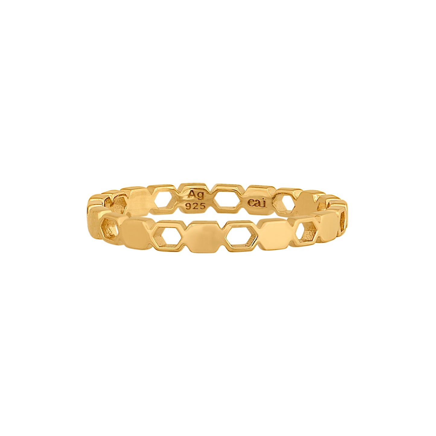 cai Ring 925/- Sterling Silber vergoldet ohne Stein