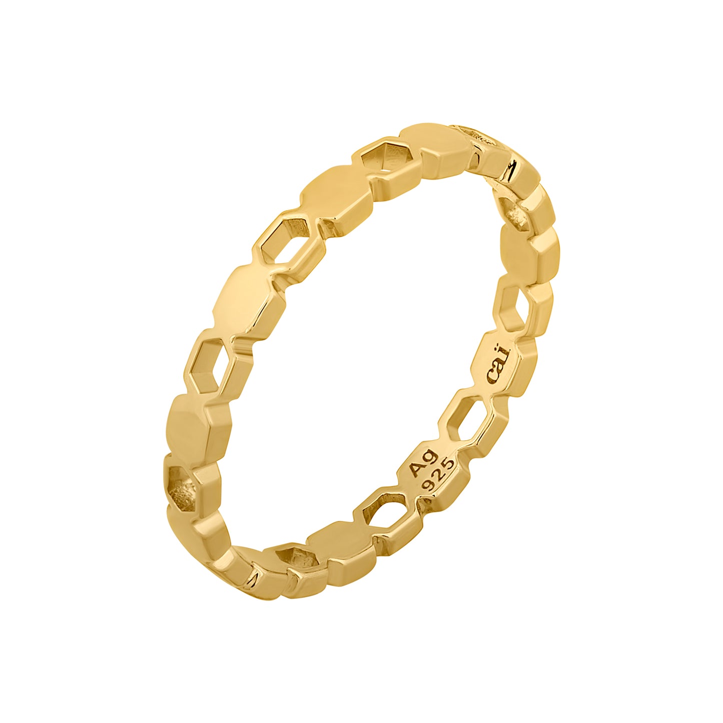 cai Ring 925/- Sterling Silber vergoldet ohne Stein