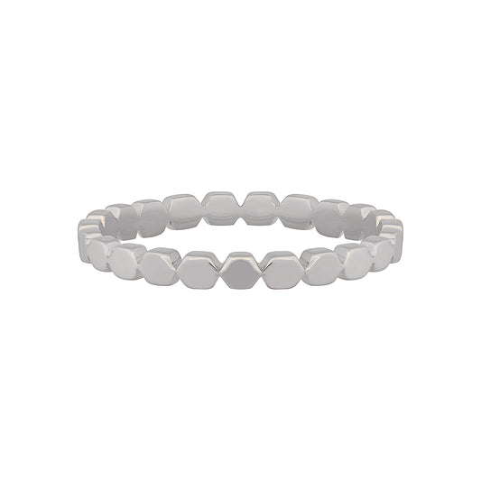 cai Ring 925/- Sterling Silber rhodiniert ohne Stein