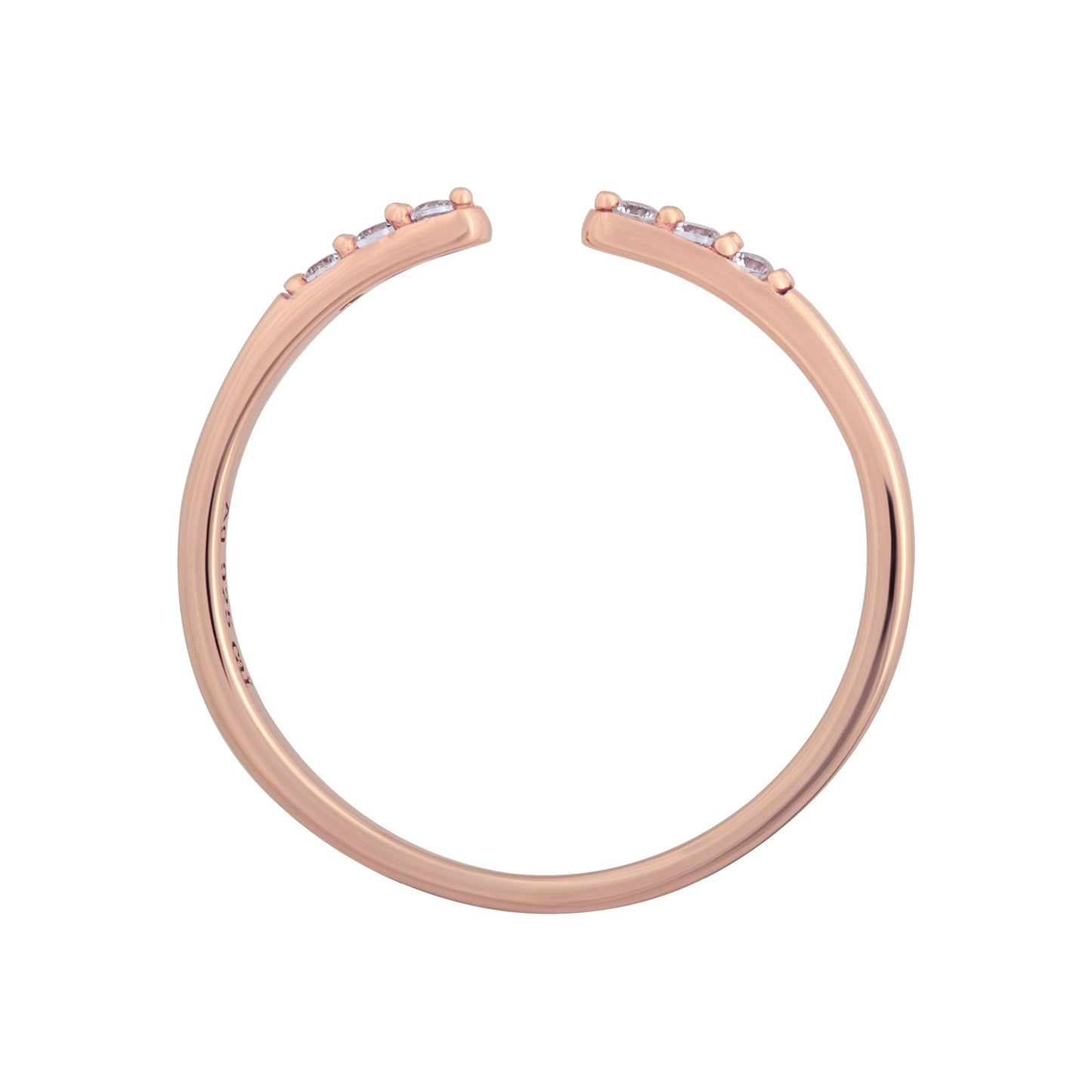 cai Ring 925/- Sterling Silber rotvergoldet Zirkonia