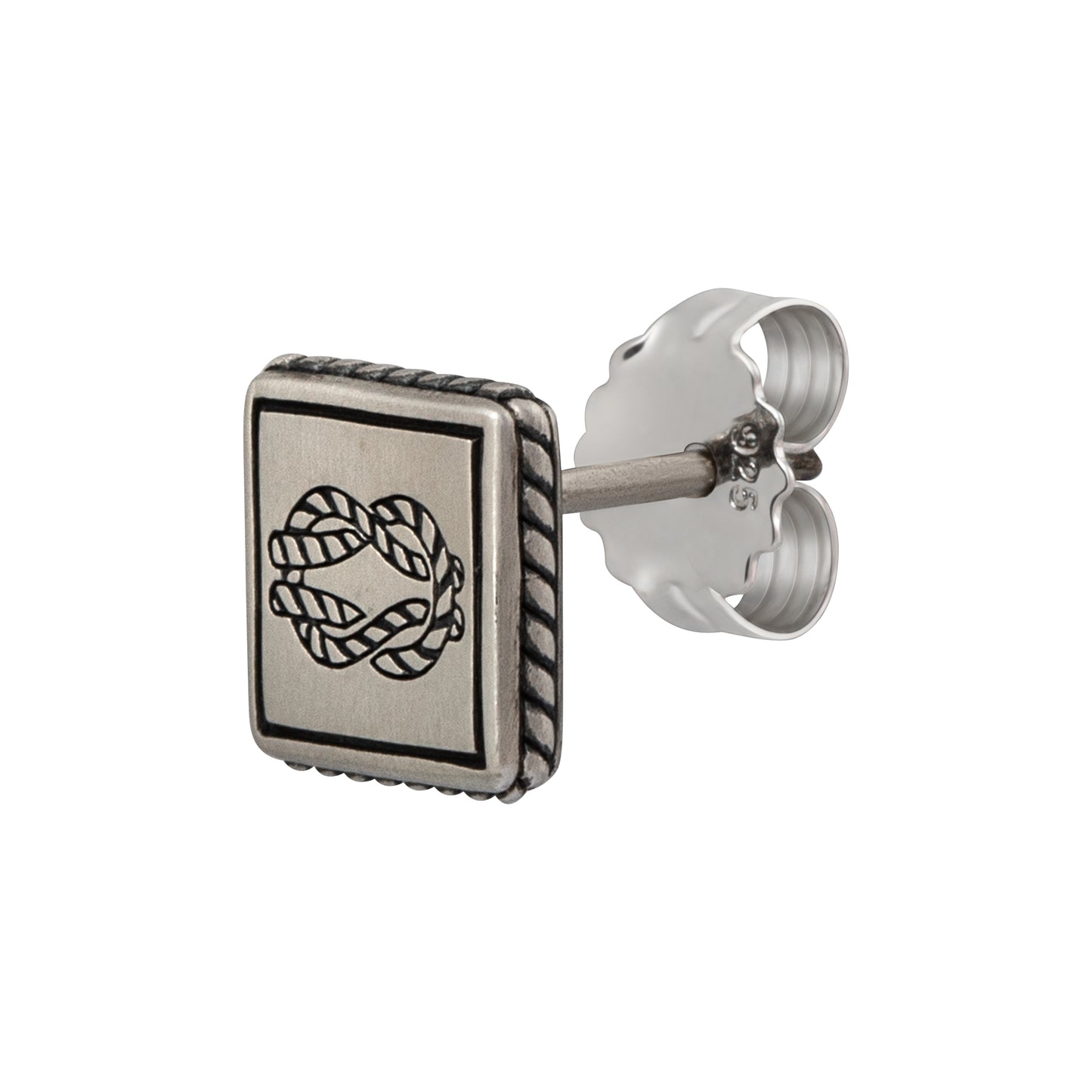 cai Single Ohrstecker 925/- Sterling Silber oxidiert 0,8cm