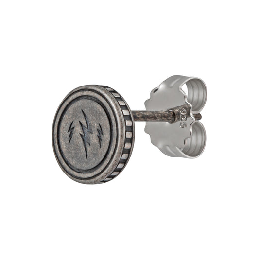 cai Single Ohrstecker 925/- Sterling Silber oxidiert 0,8cm