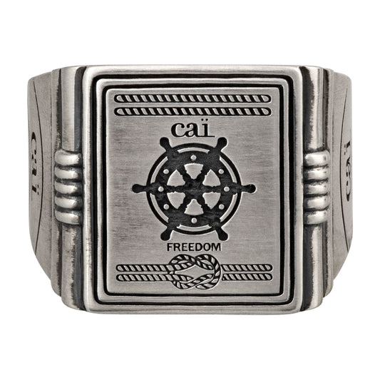cai Ring 925/- Sterling Silber oxidiert ohne