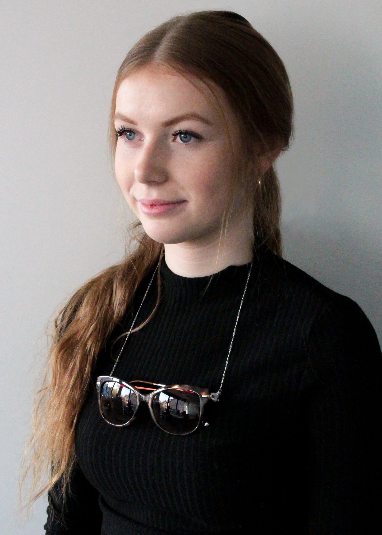 Brillenkette Maskenkette Panzerkette 925/- Sterling Silber rhodiniert 70cm