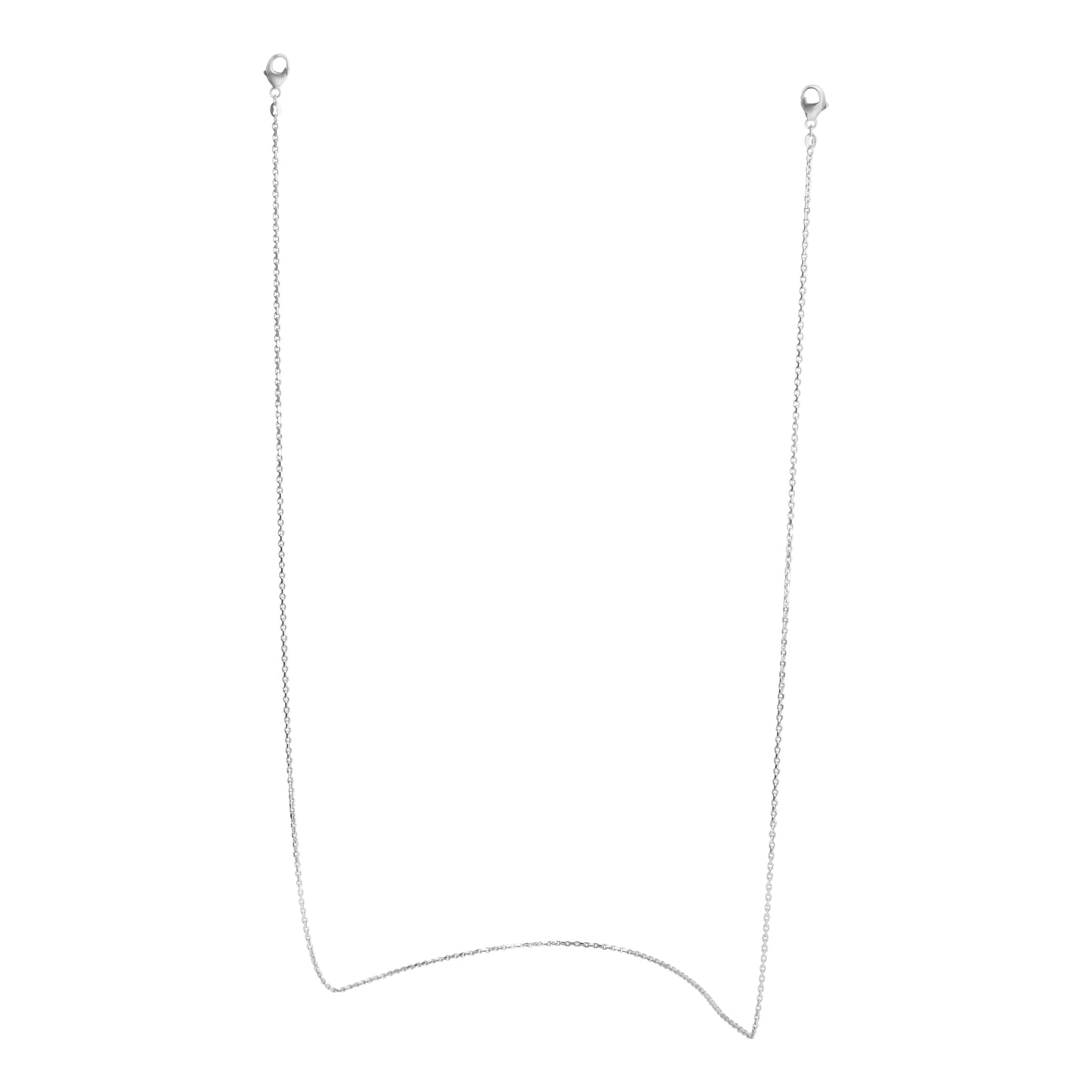 Brillenkette Maskenkette Ankerkette 925/- Sterling Silber rhodiniert 50cm