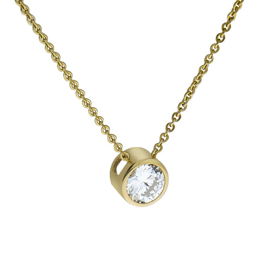 Halskette Ankerkette 375/- Gold 45,0cm Zirkonia