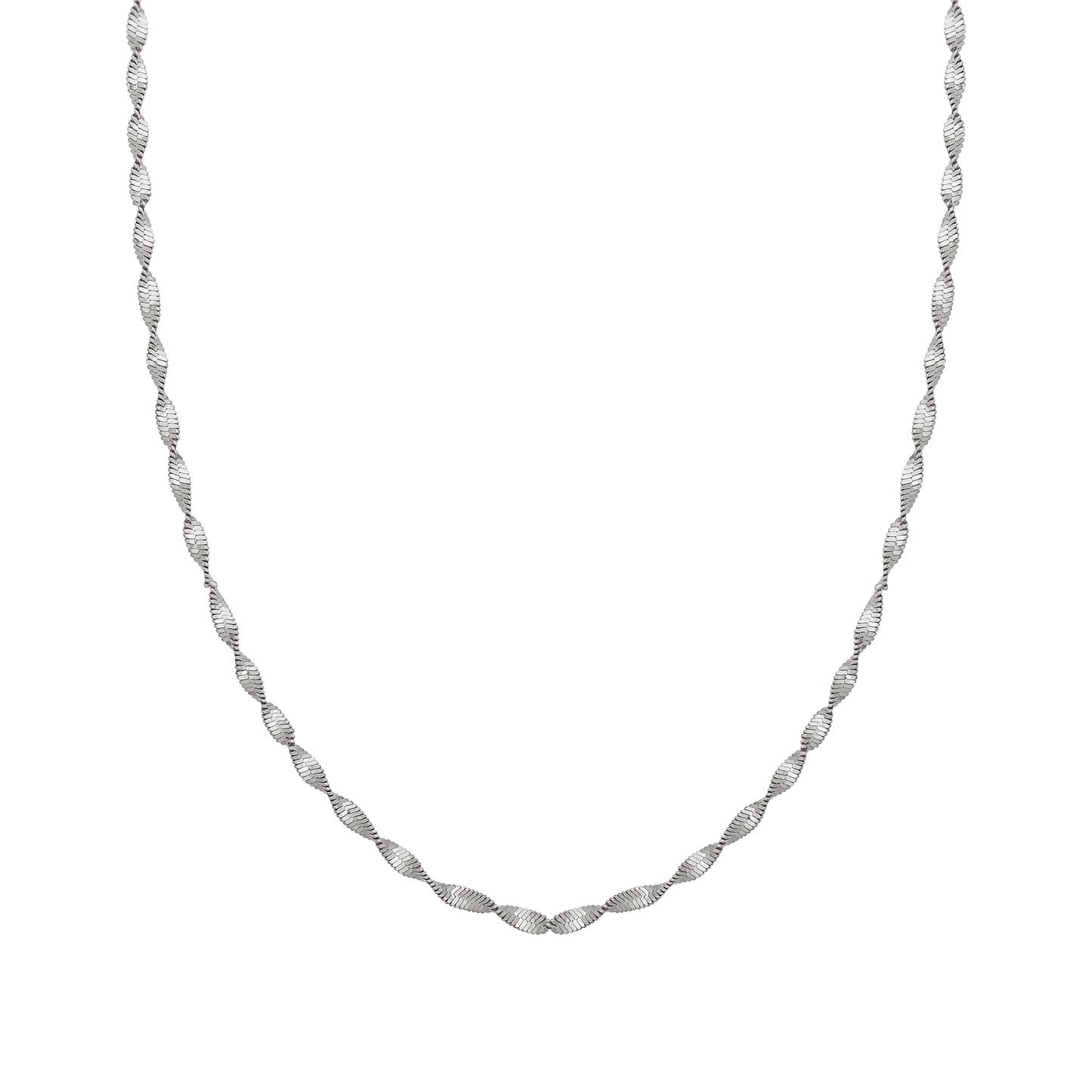 cai Collier Flachpanzerkette 925/- Sterling Silber rhodiniert 43,0cm ohne Stein