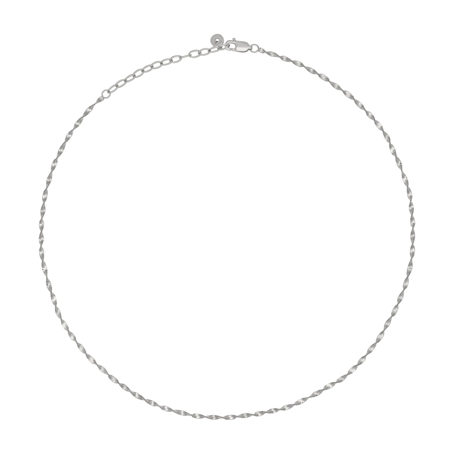cai Collier Flachpanzerkette 925/- Sterling Silber rhodiniert 43,0cm ohne Stein