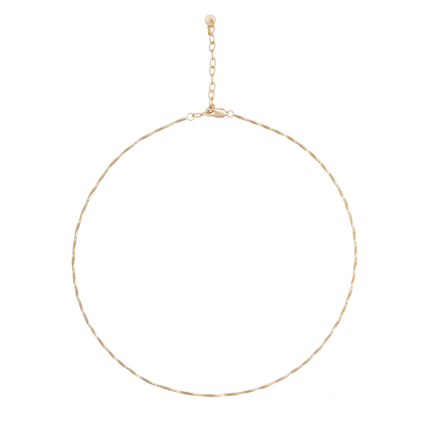 cai Collier 4-kant Schlangenkette 925/- Sterling Silber vergoldet 43,0cm ohne Stein