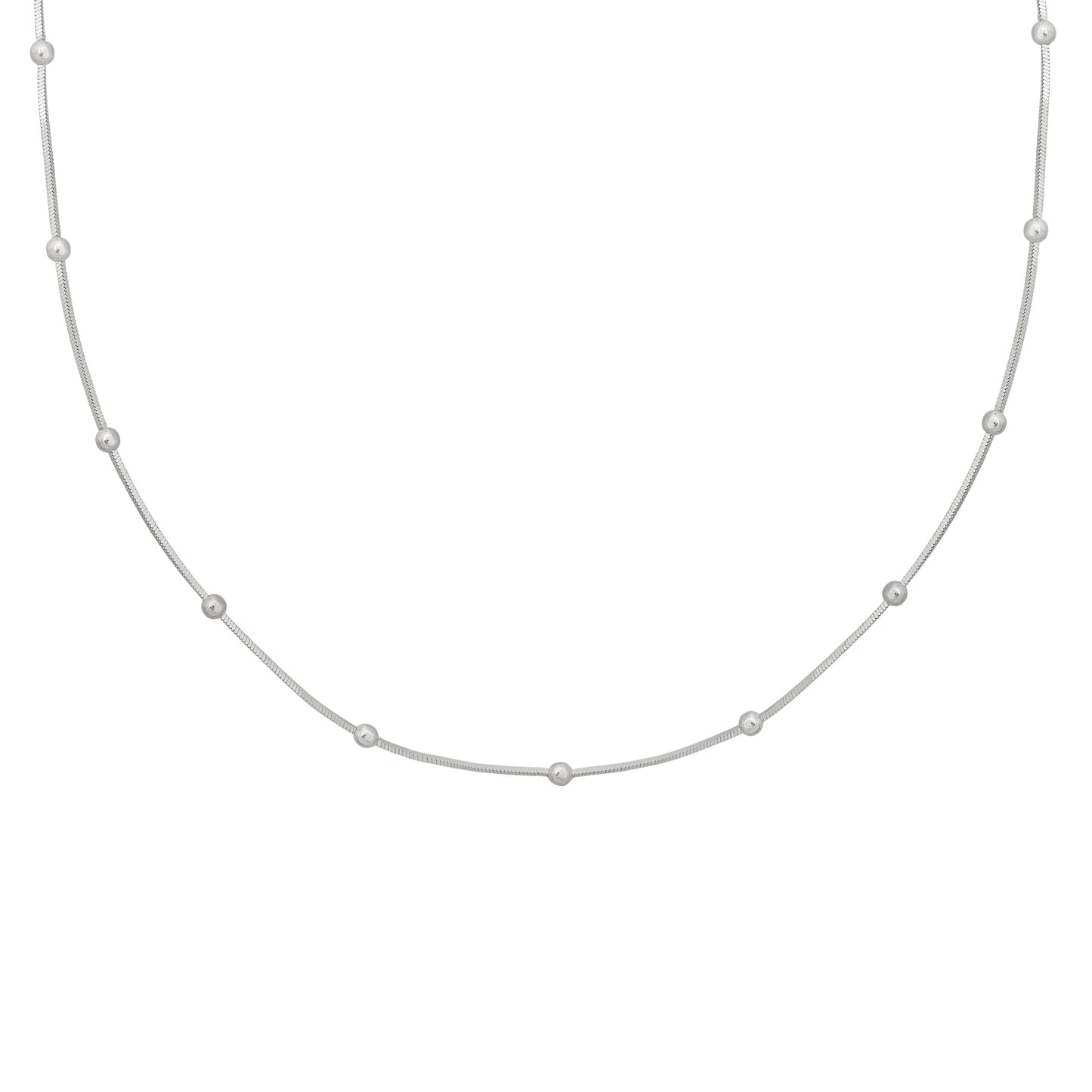 cai Collier Schlangenkette 925/- Sterling Silber rhodiniert 43,0cm ohne Stein