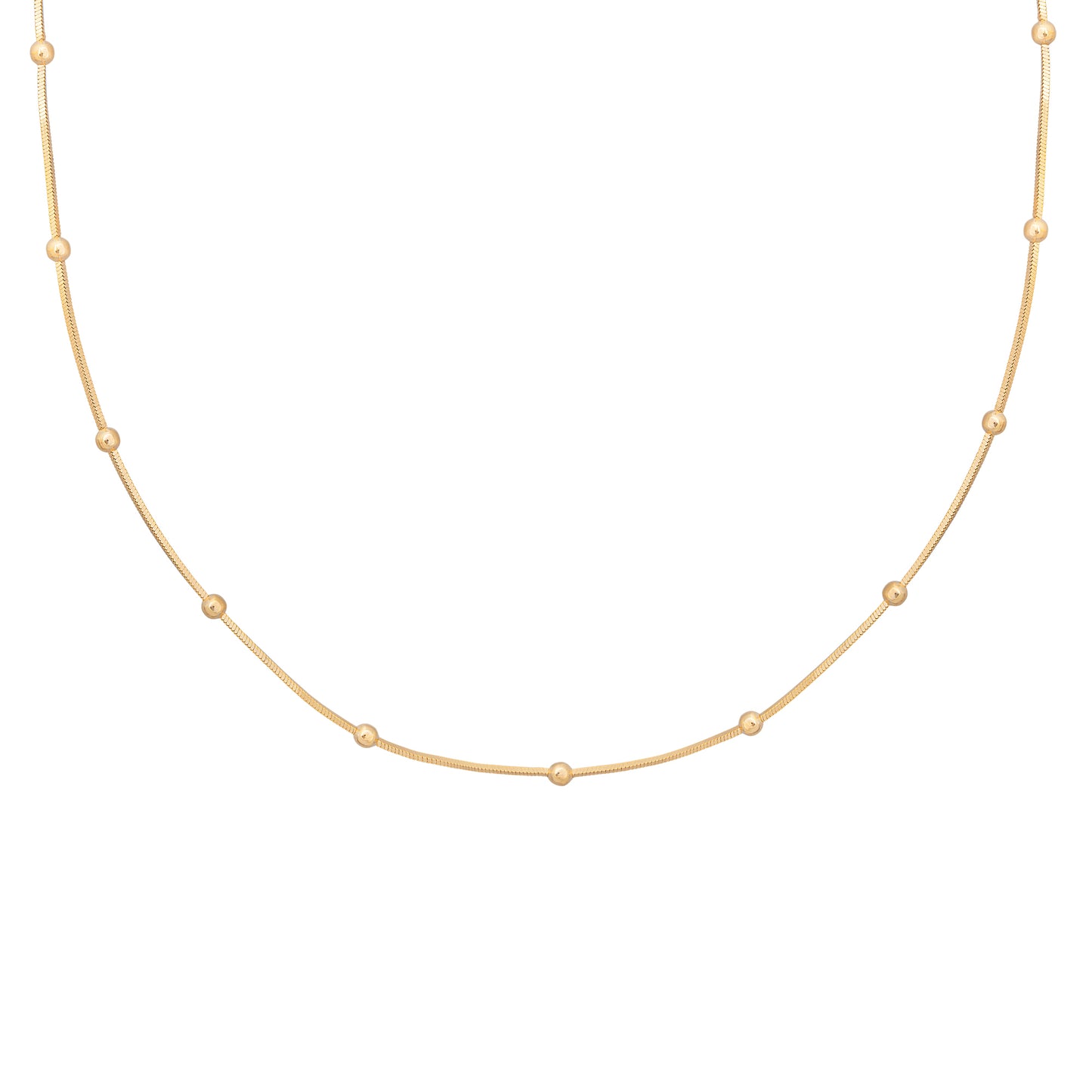cai Collier Schlangenkette 925/- Sterling Silber vergoldet 43,0cm ohne Stein