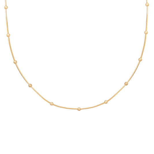 cai Collier Schlangenkette 925/- Sterling Silber vergoldet 43,0cm ohne Stein
