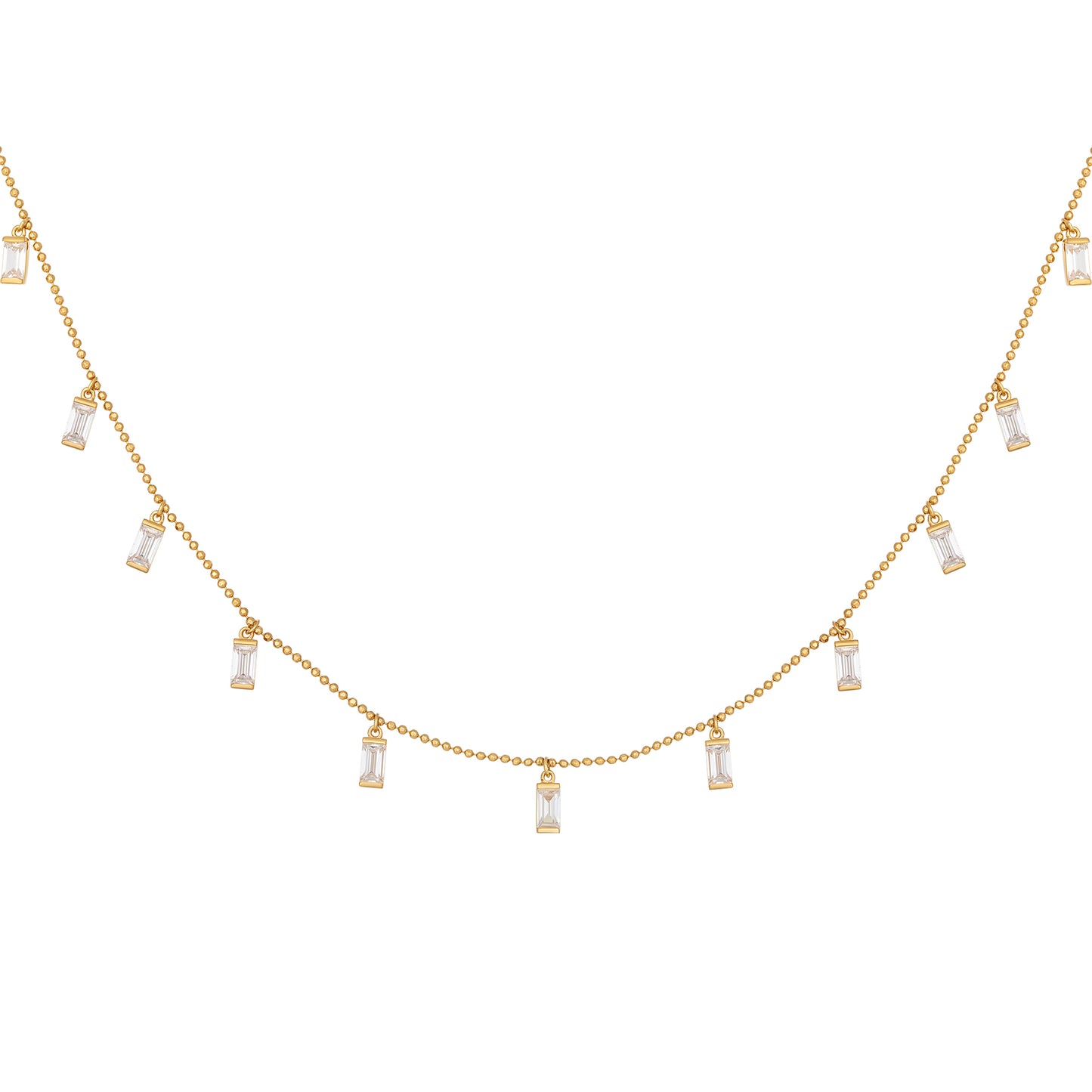 cai Collier Kugelkette 925/- Sterling Silber vergoldet 45,0cm Zirkonia