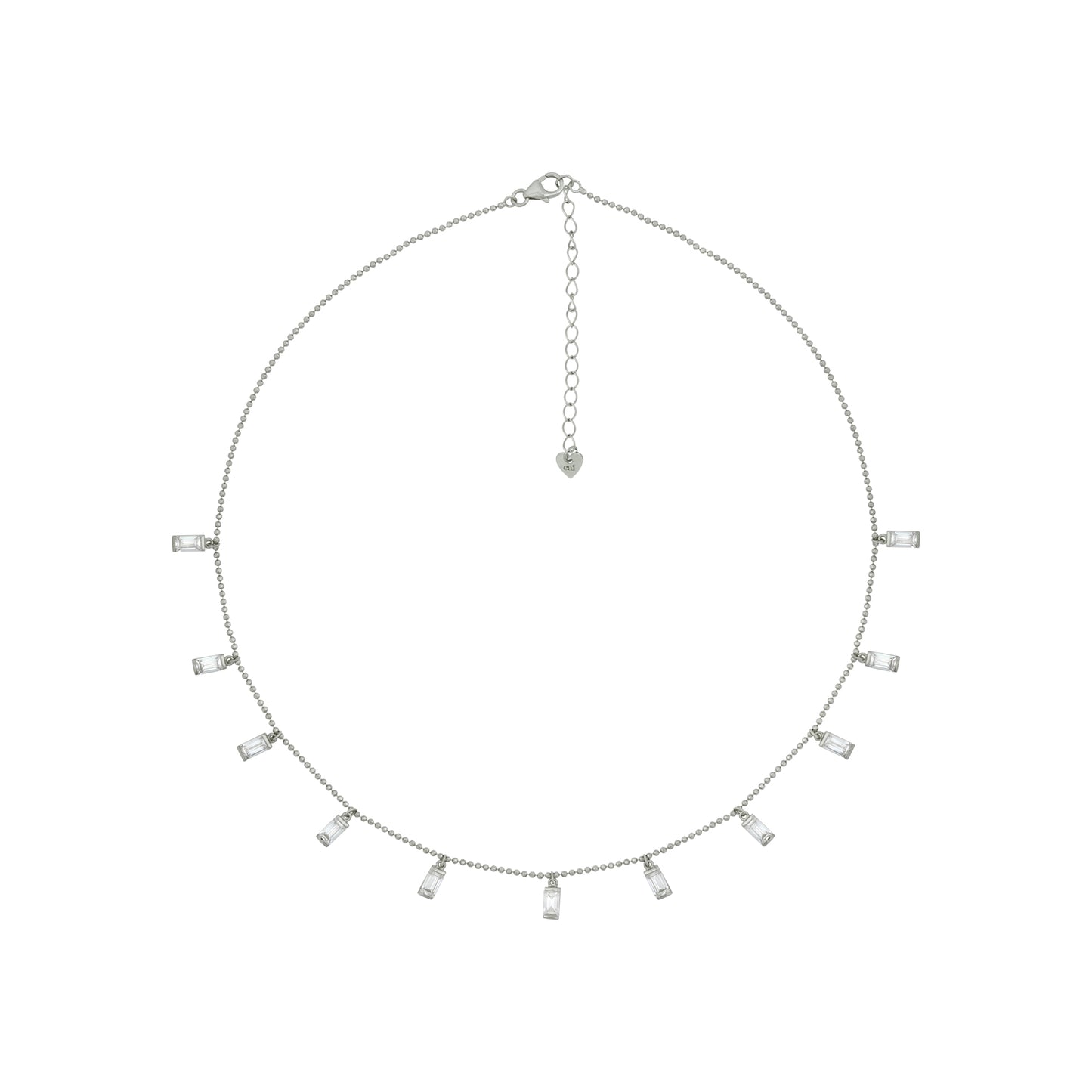 cai Collier Kugelkette 925/- Sterling Silber rhodiniert 45,0cm Zirkonia