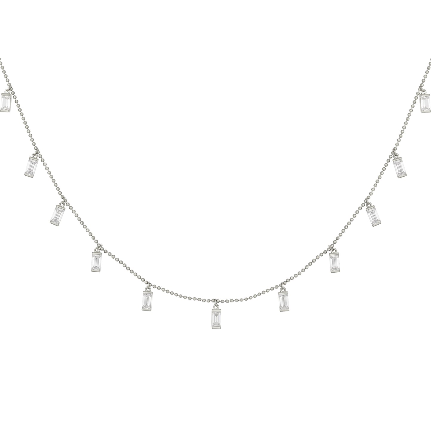 cai Collier Kugelkette 925/- Sterling Silber rhodiniert 45,0cm Zirkonia