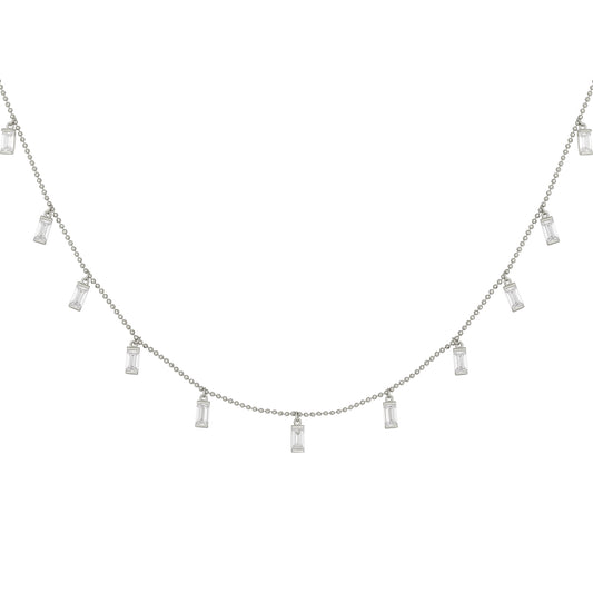 cai Collier Kugelkette 925/- Sterling Silber rhodiniert 45,0cm Zirkonia