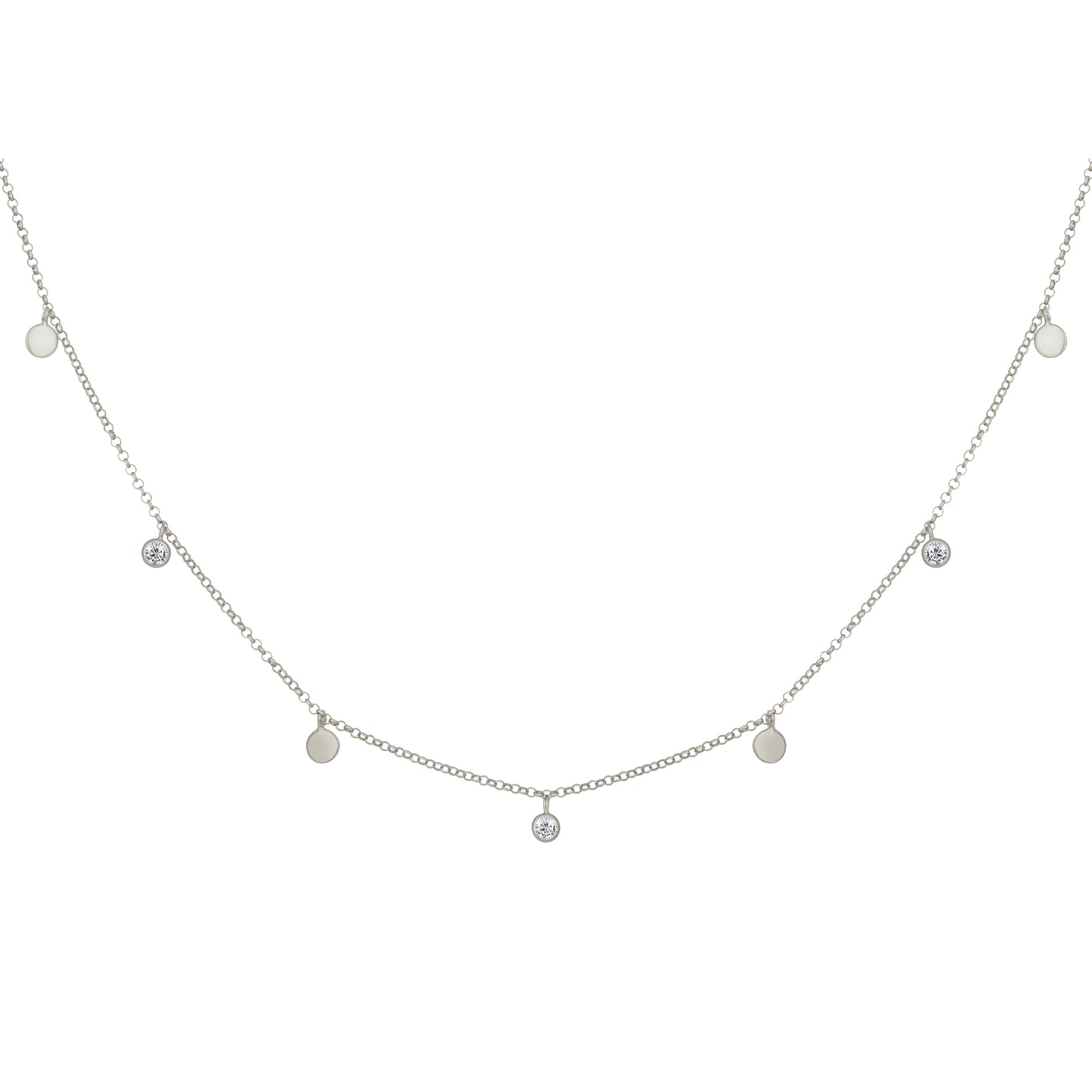 cai Collier Erbskette 925/- Sterling Silber rhodiniert 45,0cm Zirkonia