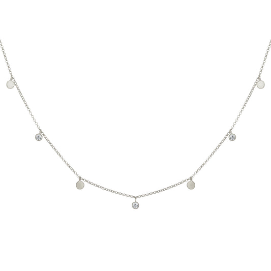 cai Collier Erbskette 925/- Sterling Silber rhodiniert 45,0cm Zirkonia
