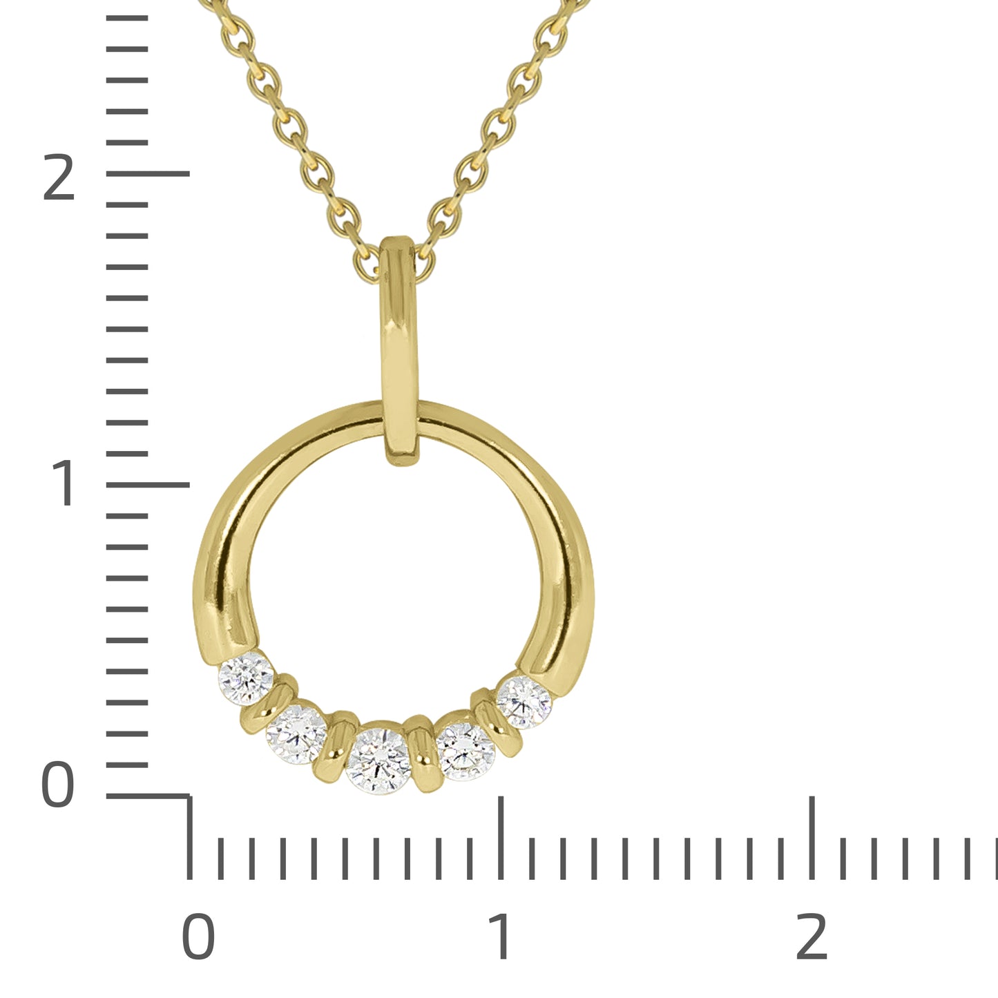 Halskette Ankerkette 375/- Gold 45,0cm Zirkonia
